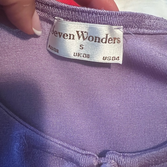 Purple Short Sleeve Dress - Picture 5 of 5